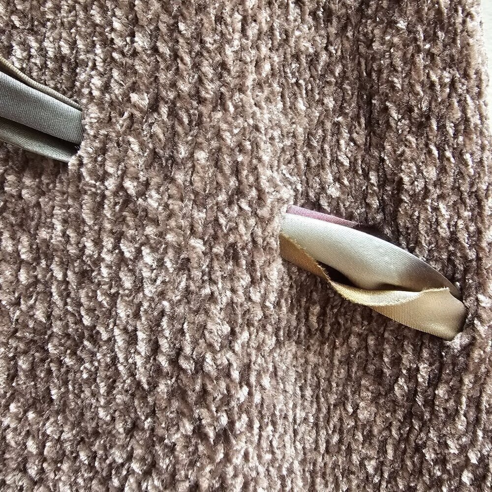 Annie M Knitwear Brown 100% Viscose Chenille Top With Scarf Belt, Made In USA - Picture 9 of 13